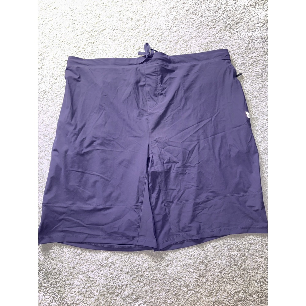 Baleaf Womens Purple Athletic Running Shorts Zipper Pockets Plus Size 3XL